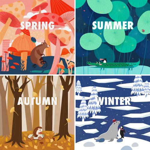 四季插图