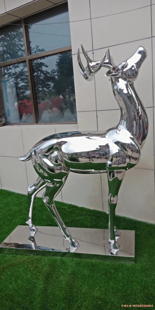 镜面不锈钢鹿雕塑