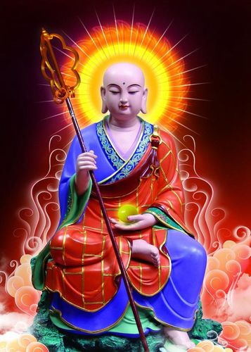 地藏王菩萨挂画像 地藏菩萨佛像画 地藏菩萨卷轴画 佛像专业定制