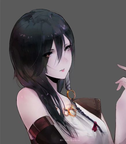手绘黑暗系美女图