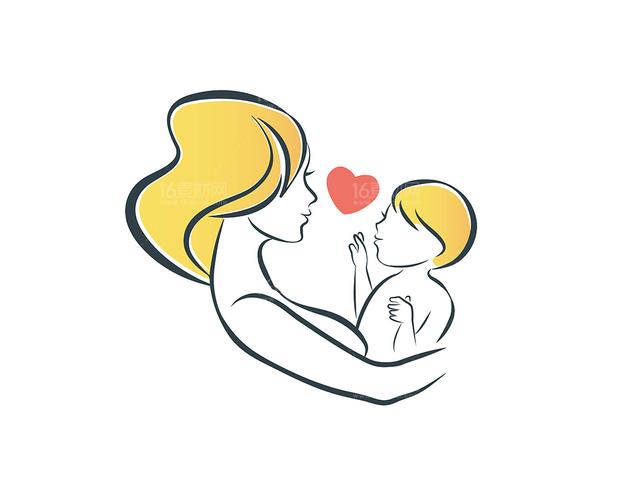 母婴绘画插画设计矢量素材