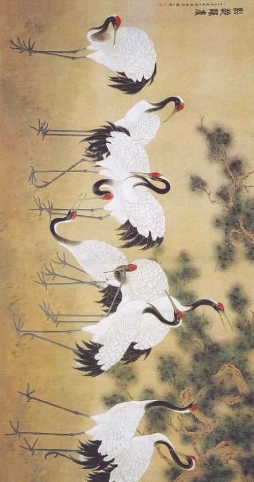 藏品萃华|富丽典雅 精致清新——陈之佛的《松龄鹤寿图》