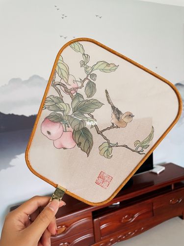 团扇_团扇_手绘_手绘团扇_文化_绘画