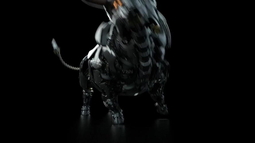 金属机械公牛动画视频