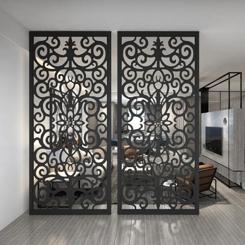 欧式铁艺隔断花窗镂空客厅玄关创意现代装饰办公屏风