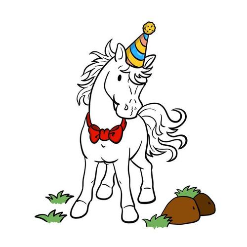 十二生肖马的简笔画画画步骤简单易学