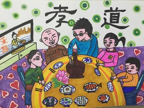 来源浙江文明网-浙江好家风 家风 家教儿童画100幅