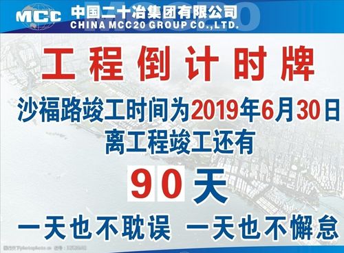 工程倒计时牌 倒计时标识牌 倒计时牌 标识牌 中冶倒计时牌 设计 广告