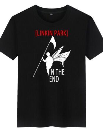 宝凡柏linkinpark林肯公园摇滚乐队男士衣服肥佬胖子加肥加大码短袖