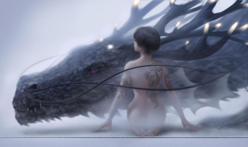 4k鬼刀小绿wlop插画4超高清壁纸