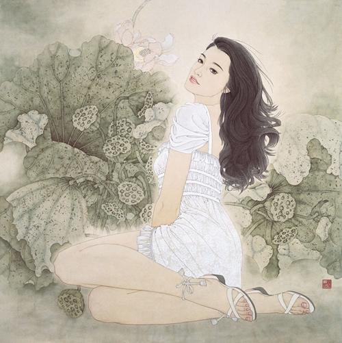 【国画】薛强工笔人物画