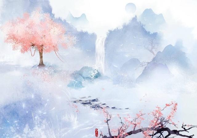 美美的古风风景插画分享