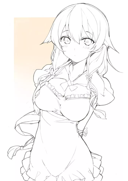 元气满满的二次元线稿图,猫耳娘真的可爱到爆了!