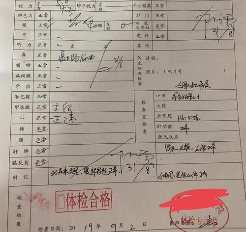 入职体检报告结果合格,但有一项检查写