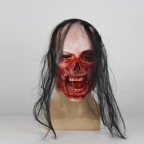 恐怖面具万圣节鬼节鬼脸头套吓人搞怪鬼脸恶魔鬼屋派对装扮道具 图片