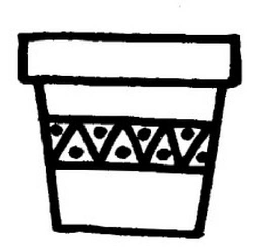 如何快速画一个花盆