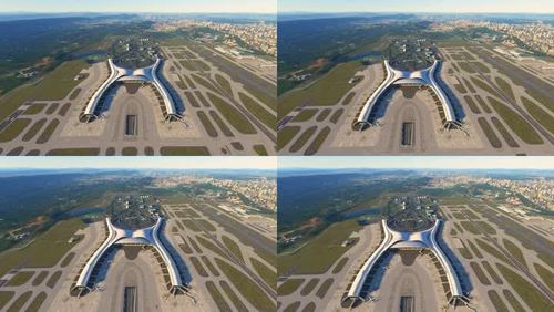 4k重庆市江北机场航拍