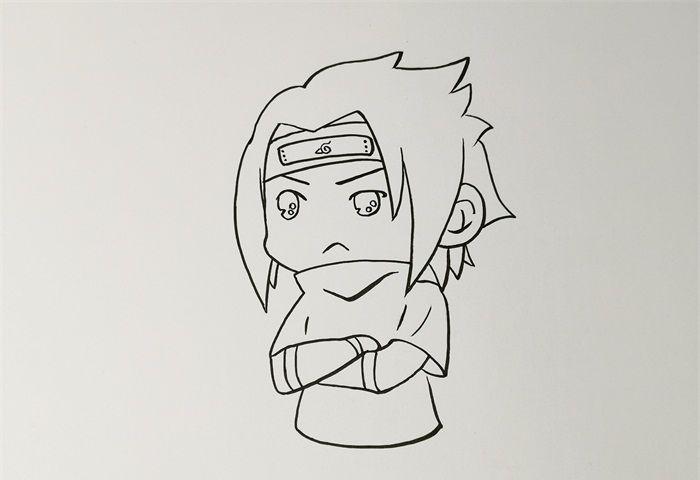 一步一步画佐助教程_卡通简笔画_简笔画大全