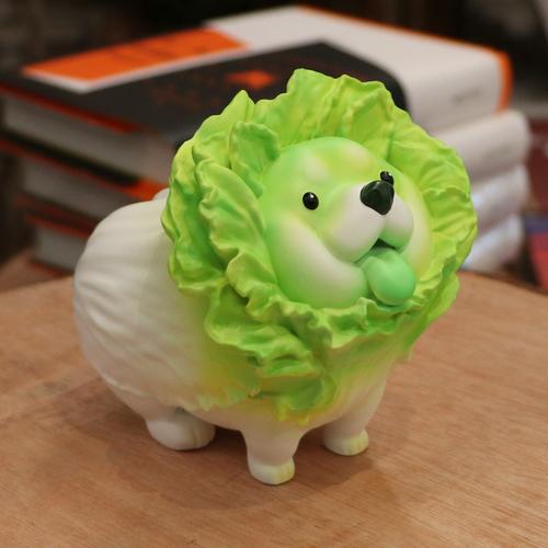 菜狗手办潮玩公仔蔡狗白菜摆件送朋友转运礼物桌面树脂模型招财