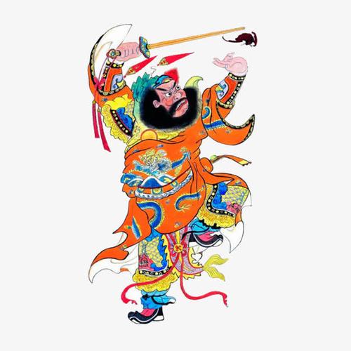 门神彩绘元素