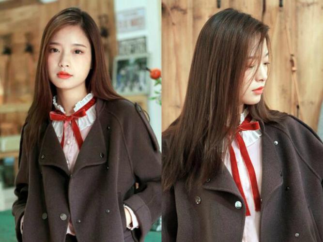 合适学生妹的清纯直发发型推荐2