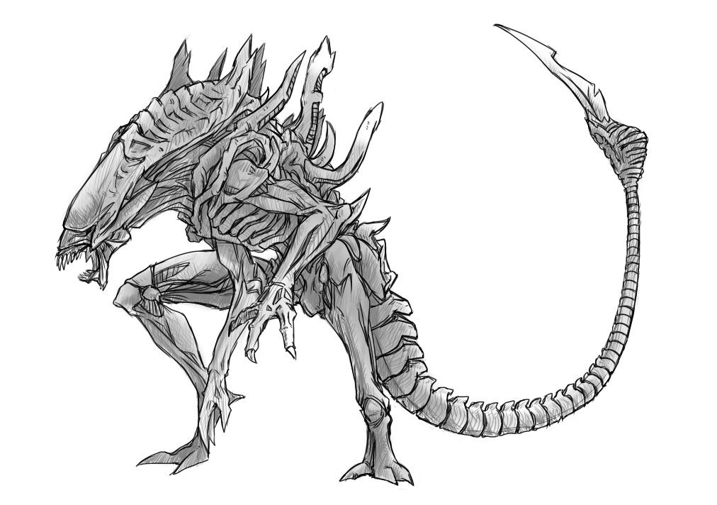 异形|插画|创作习作|白污鸦 - 原创作品 - 站酷