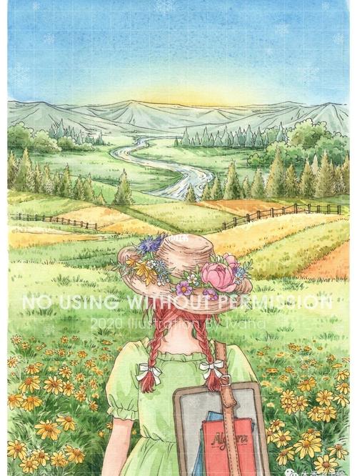 分享一组插画《绿山墙的安妮》木香子作品_绿山墙怎么