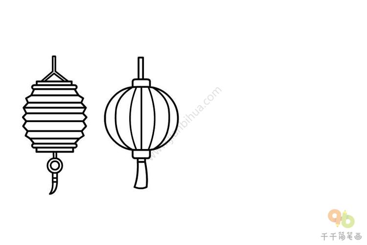 元宵花灯简笔画图片元宵节简笔画