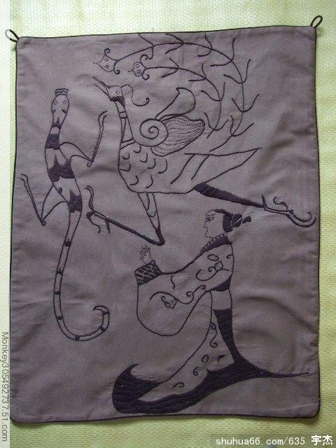 4战国人物夔凤帛画