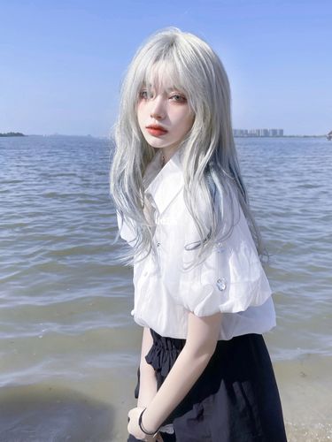 湖州染发湖州接发银白色_染发_发型_发色_接头发_烫发