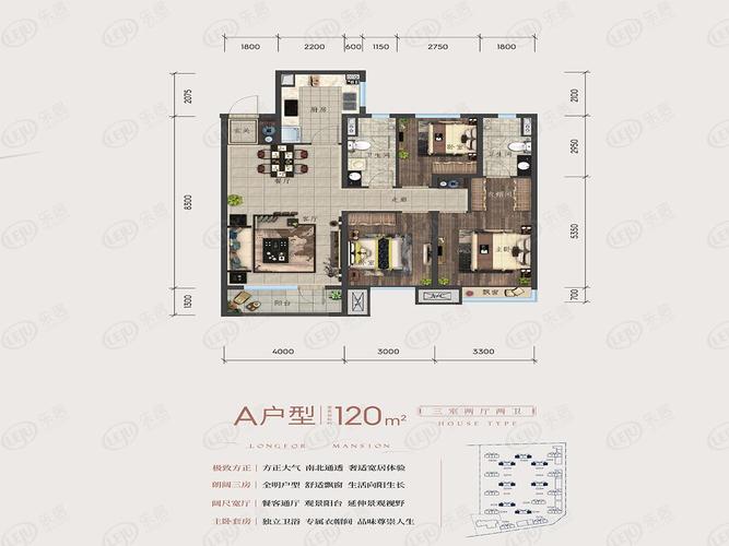 龙湖·原府|揽境120平米户型图户型图