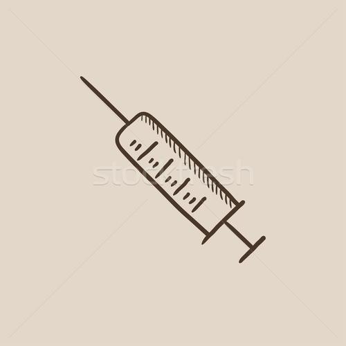 商业照片: 注射器 · 素描 · 图标 · 网页 · 移动 · 信息图表