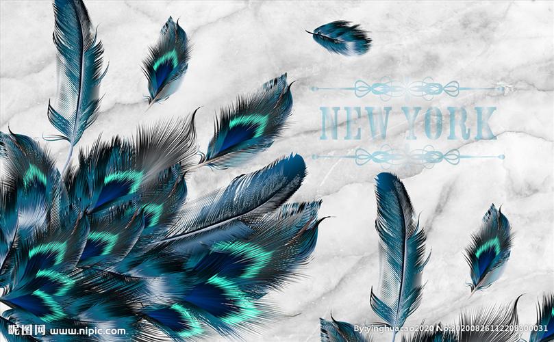 羽毛电视背景墙设计图__psd分层素材_psd分层素材_设计图库_昵图网