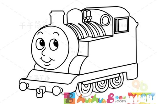 托马斯小火车简笔画