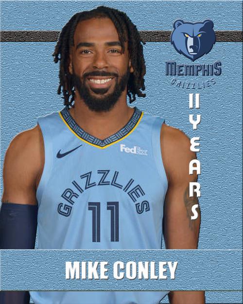 3,迈克·康利(孟菲斯灰熊)康利是07年的新秀,时至今日已有11个赛季了
