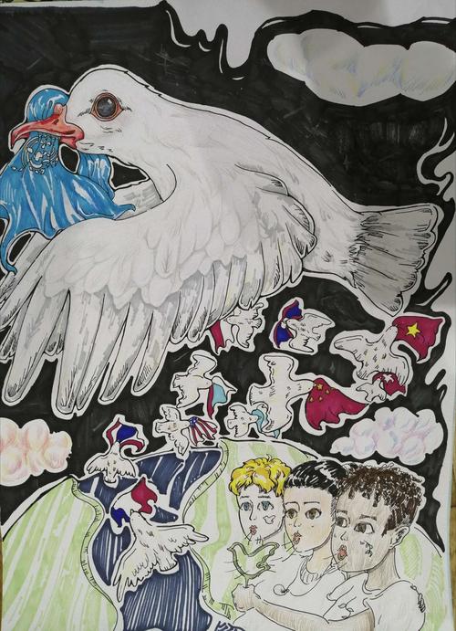 和平海报丨和平之旅 2019全国少年儿童世界和平海报作品征集活动 第