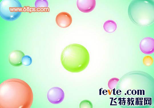 ps鼠绘七彩泡泡壁纸