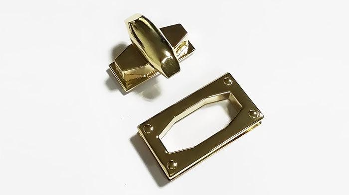 s1803箱包五金锁扣方形合金拧锁压铸四点钮锁厂家直销