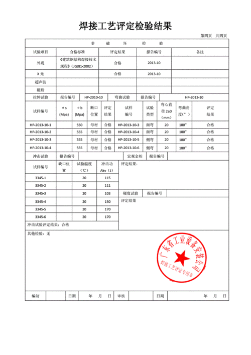 钢结构焊接工艺评定报告(型钢).doc 6页