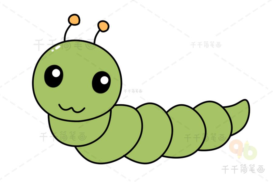 毛毛虫简笔画简单易学