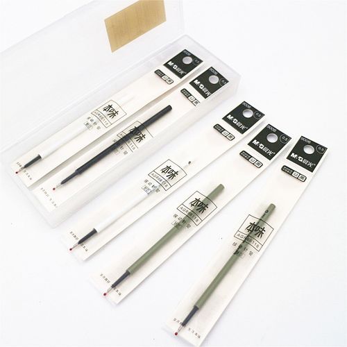 按动水笔替芯晨光9006本味系列按动中性笔芯水笔芯全针管0.5mm