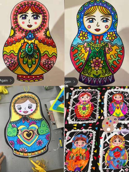 俄罗斯套娃_儿童创意画_文化_绘画
