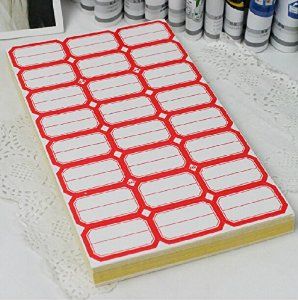 小标签纸 自粘性标签纸 不干胶标记贴38*25mm 标签贴红色by242