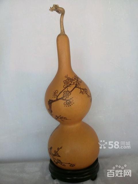 纯手工葫芦烙画梅花