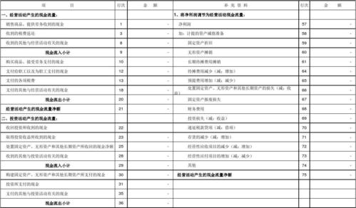 现金流量表(自动生成)模板免费下载