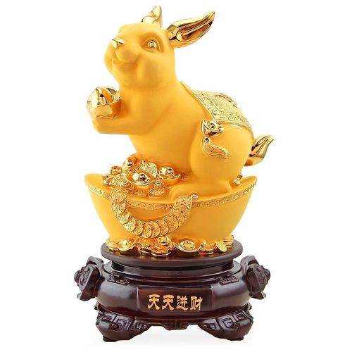 属兔的吉祥旺财图片,1987属兔招财微信头像 招财生肖兔摆件玉兔工艺品客厅家居饰品生日礼物开业