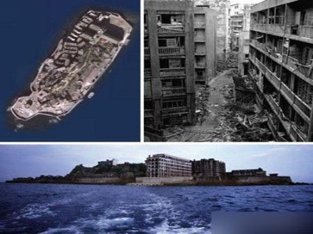 日本长崎县长崎市端岛(军舰岛)煤矿遗址端岛是日本长崎县505个荒岛之