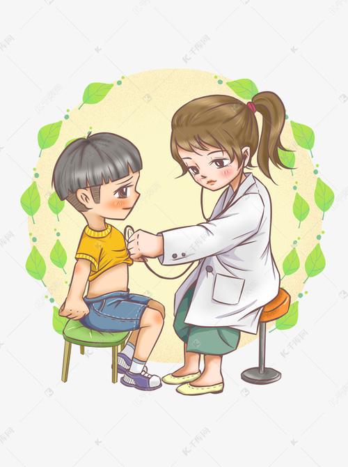 医疗看病场景听诊医生病人治病