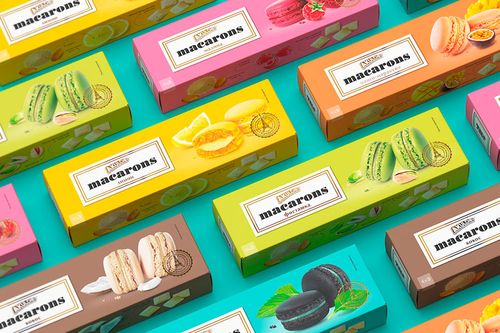 色彩鲜艳的马卡龙包装设计