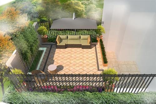 现代别墅庭院景观设计su模型(带效果图)[原创]